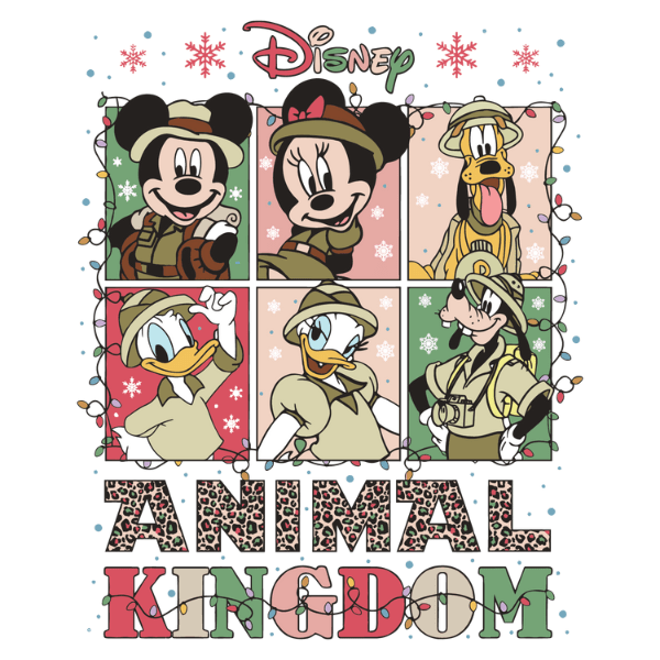 Animal Kingdom Christmas - Ready to Press DTF Design