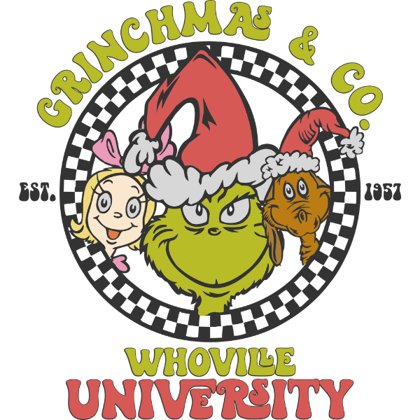 Grinchmas & Co. - Whoville University Ready to Press DTF Design