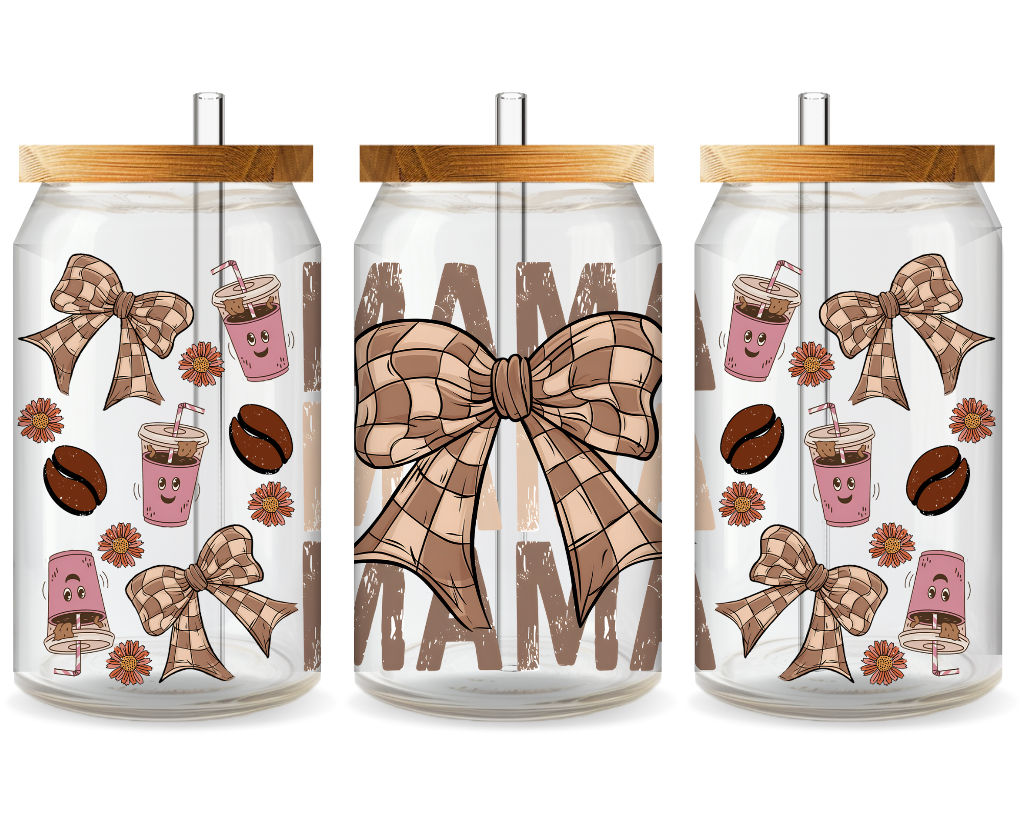 Mom’s Winning Team UV DTF Cup Wrap – Ready to Press UV Design