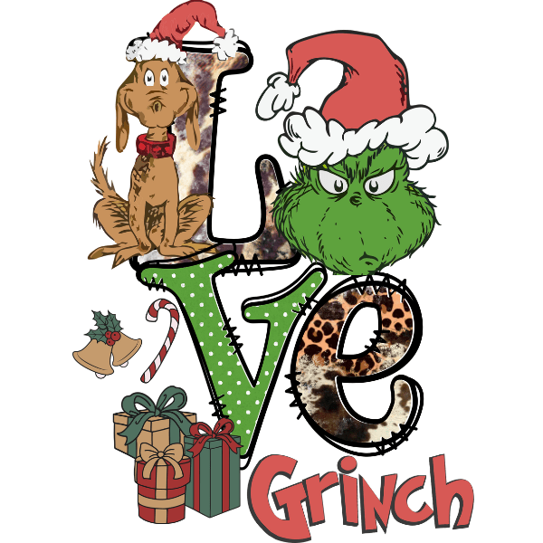 Love Grinch - Christmas Ready to Press DTF Design