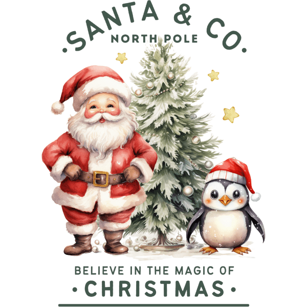 Santa & Co. - Believe in the Magic of Christmas Ready to Press DTF Design