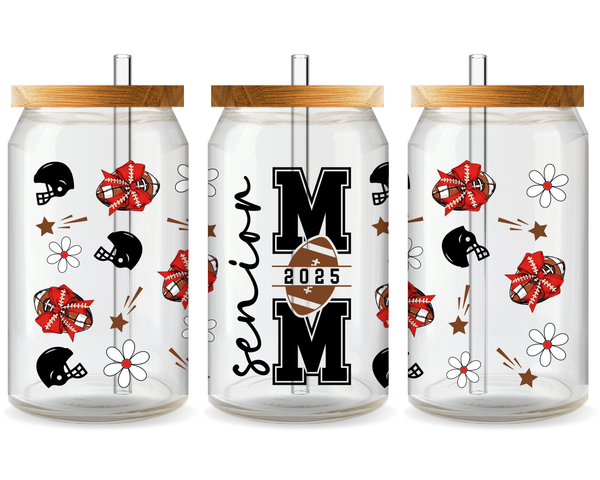 Football Mom MVP UV DTF Cup Wrap – Ready to Press UV Design