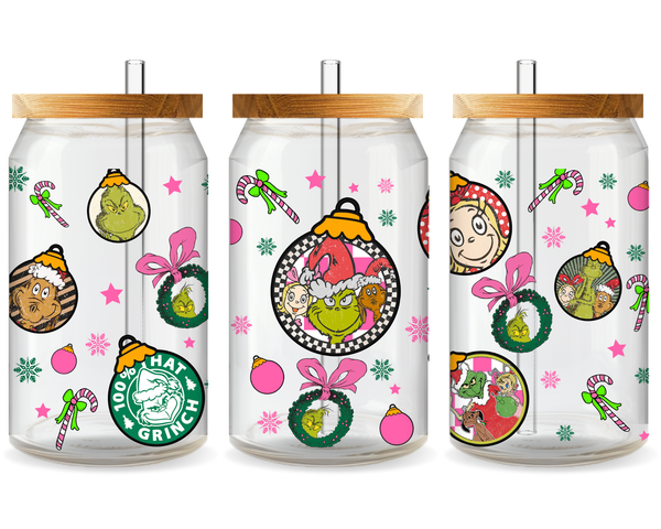 Grinch’s Holiday Surprise UV DTF Cup Wrap - Ready to Press UV Design