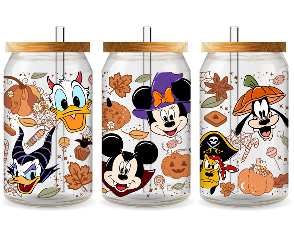 Disney Mouse & Friends Halloween UV DTF Cup Wrap - Ready to Press UV Design