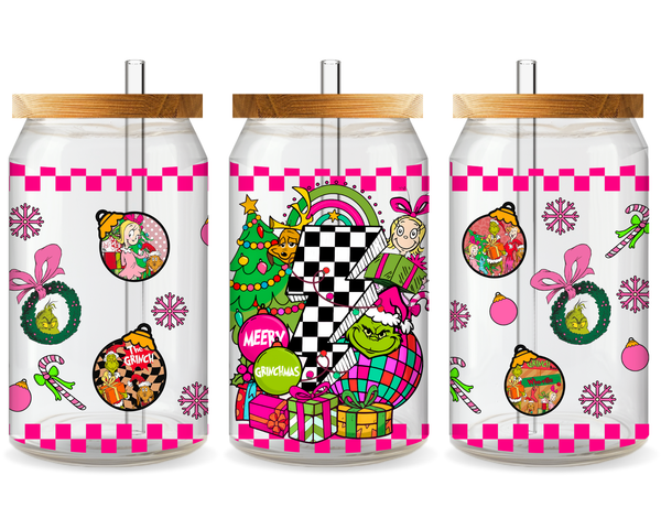 Grinch’s Holiday Grin UV DTF Cup Wrap - Ready to Press UV Design