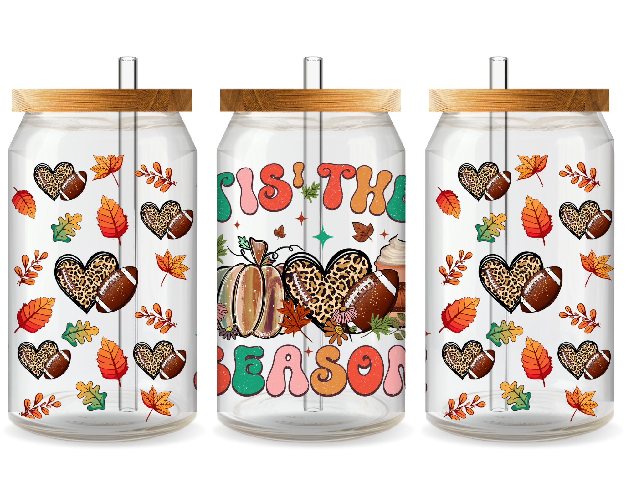 Mom’s Football Spirit UV DTF Cup Wrap – Ready to Press UV Design