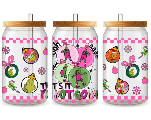 Grinch’s Snowy Antics UV DTF Cup Wrap - Ready to Press UV Design