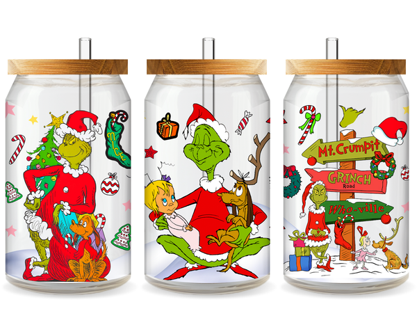 Grinch’s Christmas Magic UV DTF Cup Wrap - Ready to Press UV Design