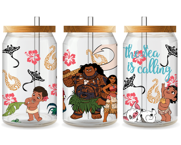 Moana UV DTF Cup Wrap - Ready to Press UV Design