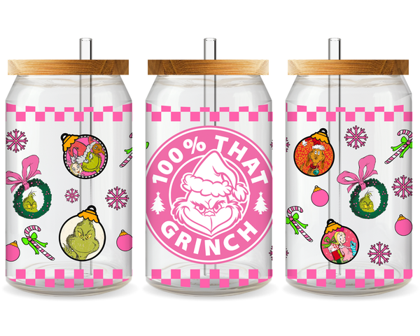 Grinch’s Grumpy Christmas UV DTF Cup Wrap - Ready to Press UV Design