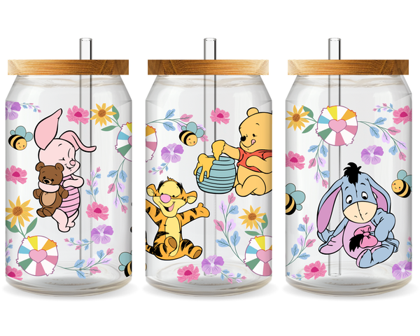 Winnie the Pooh Classic UV DTF Cup Wrap - Ready to Press UV Design