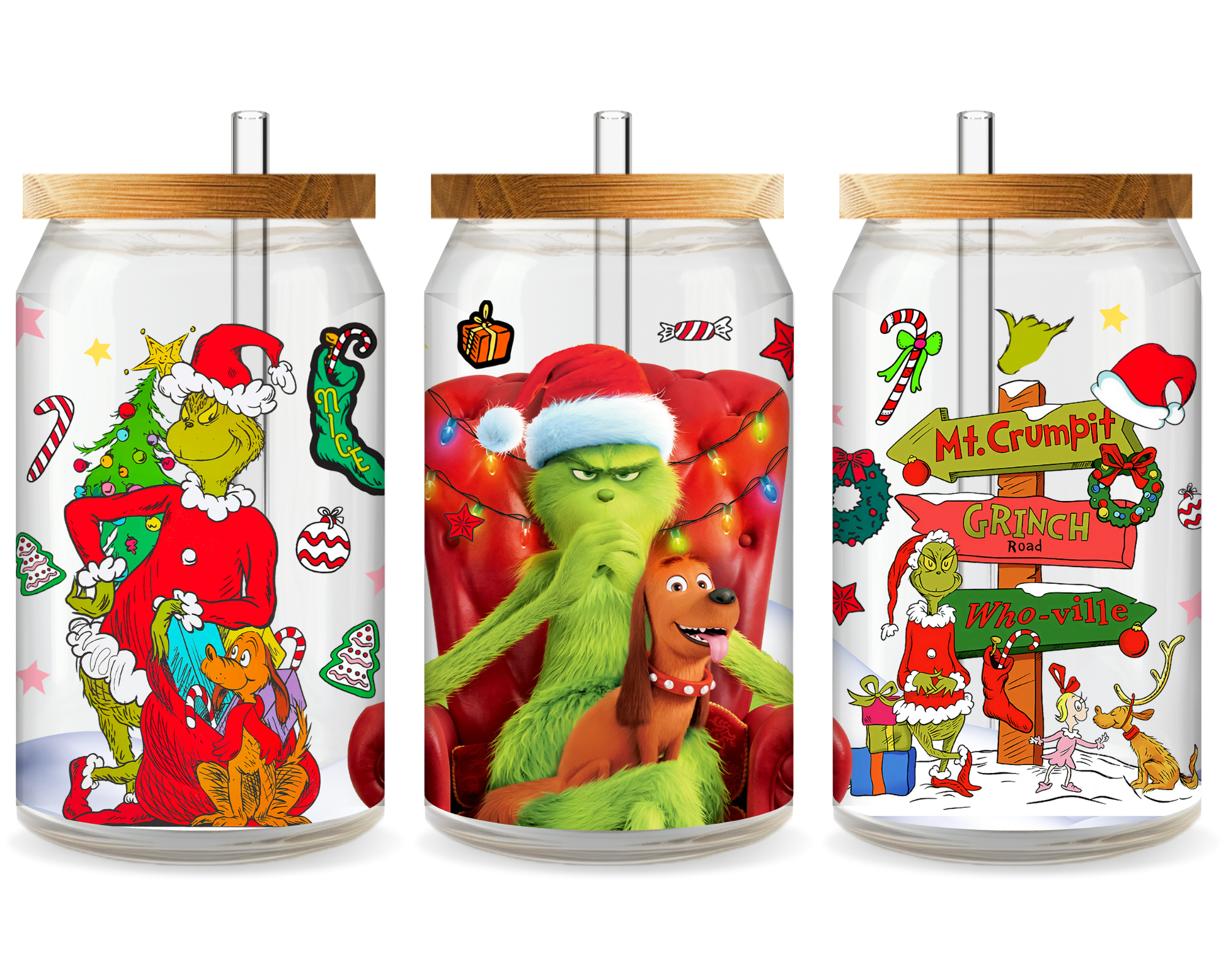 Grinchmas Delight UV DTF Cup Wrap - Ready to Press UV Design
