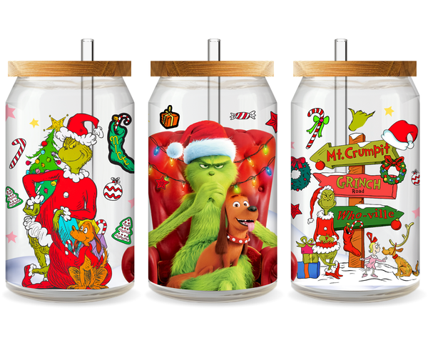 Grinchmas Delight UV DTF Cup Wrap - Ready to Press UV Design