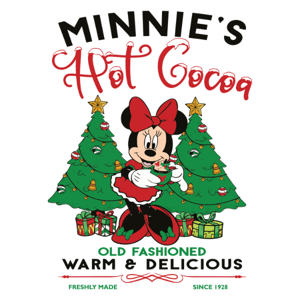 Minnie's Hot Cocoa - Christmas Ready to Press DTF Design