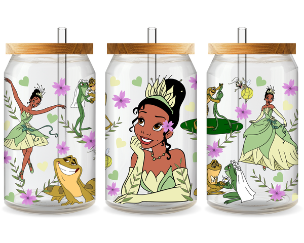Princess and the Frog UV DTF Cup Wrap - Ready to Press UV Design