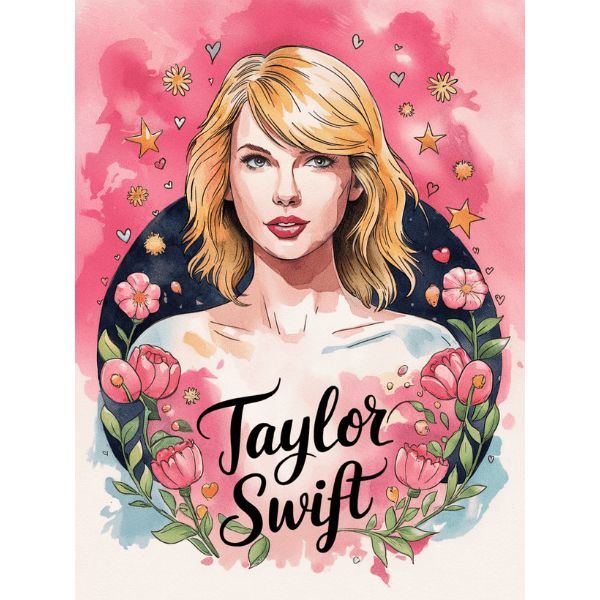 Taylor Swift Floral Fantasy - Ready to Press DTF Design