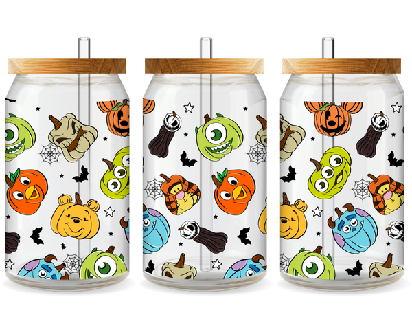 Winnie the Pooh Halloween Background UV DTF Cup Wrap - Ready to Press UV Design