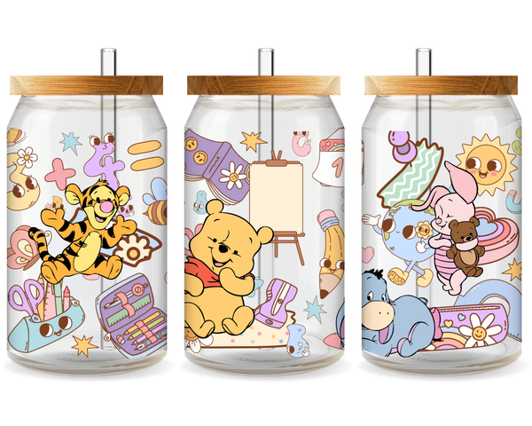 Winnie the Pooh UV DTF Cup Wrap - Ready to Press UV Design