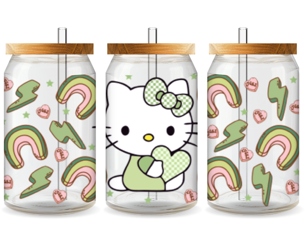 Lucky Charm Hello Kitty UV DTF Cup Wrap – Ready to Press UV Design