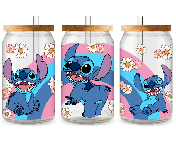 Cute Stitch UV DTF Cup Wrap - Ready to Press UV Design