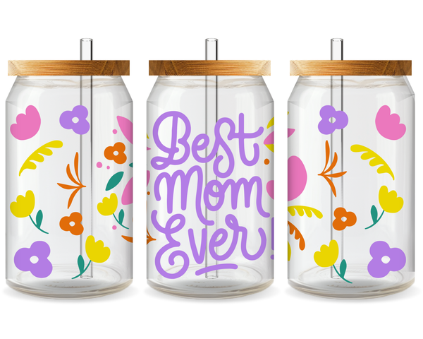 Floral Mama UV DTF Cup Wrap – Ready to Press UV Design