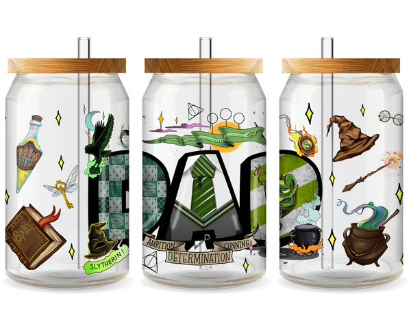 Slytherin Father's Day UV DTF Cup Wrap - Ready to Press UV Design