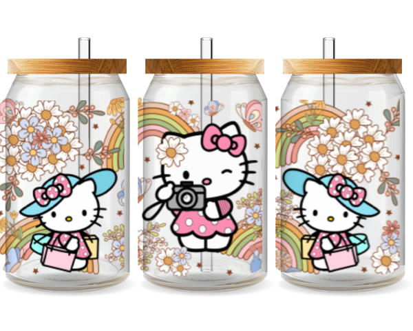 Hello Kitty Travel Adventure UV DTF Cup Wrap – Ready to Press UV Design