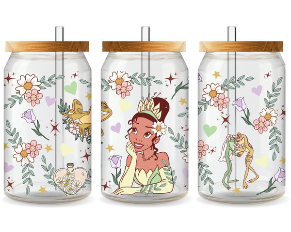 The Princess and the Frog Tiana and Naveen UV DTF Cup Wrap - Ready to Press UV Design