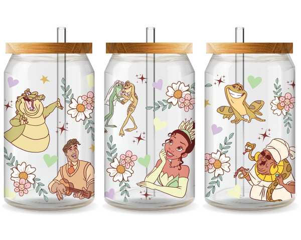 Tiana and Naveen Frog UV DTF Cup Wrap - Ready to Press UV Design