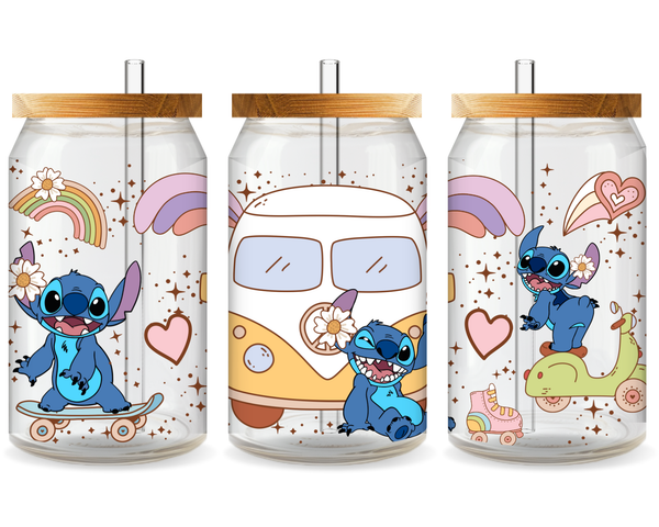 Stitch Spring UV DTF Cup Wrap - Ready to Press UV Design