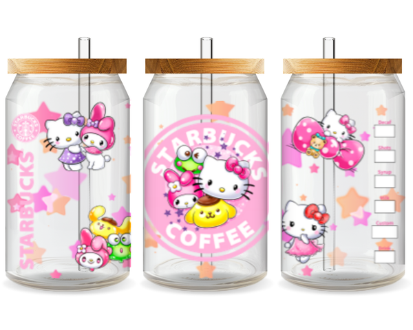 Hello Kitty & Friends Café Vibes UV DTF Cup Wrap – Ready to Press UV Design