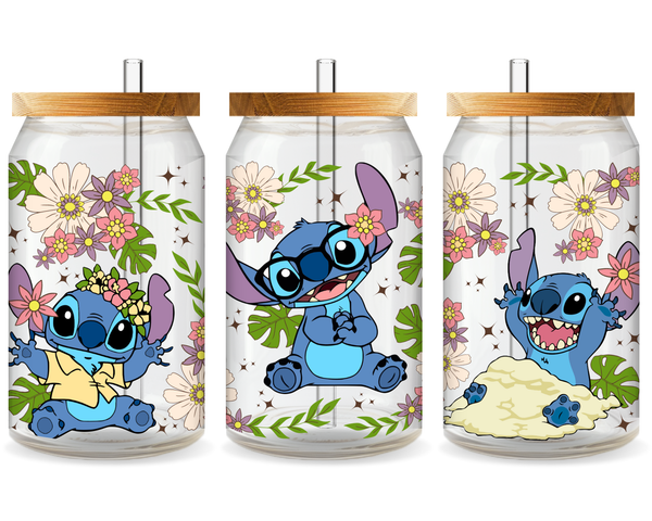 Stitch Spring UV DTF Cup Wrap - Ready to Press UV Design