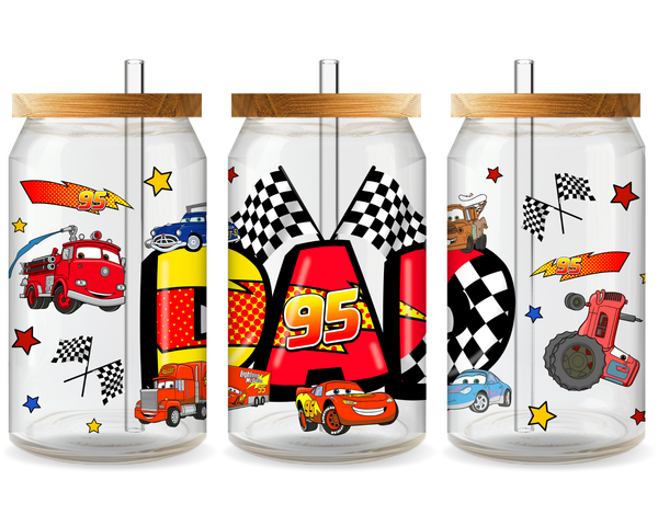 Cars - Lightning McQueen UV DTF Cup Wrap - Ready to Press UV Design