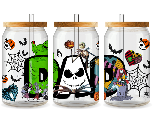 The Nightmare Before Christmas UV DTF Cup Wrap - Ready to Press UV Design
