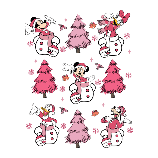 Pink Holiday Cheer - Christmas Ready to Press DTF Design