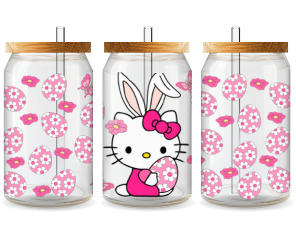Easter Hello Kitty UV DTF Cup Wrap – Ready to Press UV Design