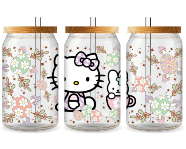 Hello Kitty Easter Vibes UV DTF Cup Wrap – Ready to Press UV Design
