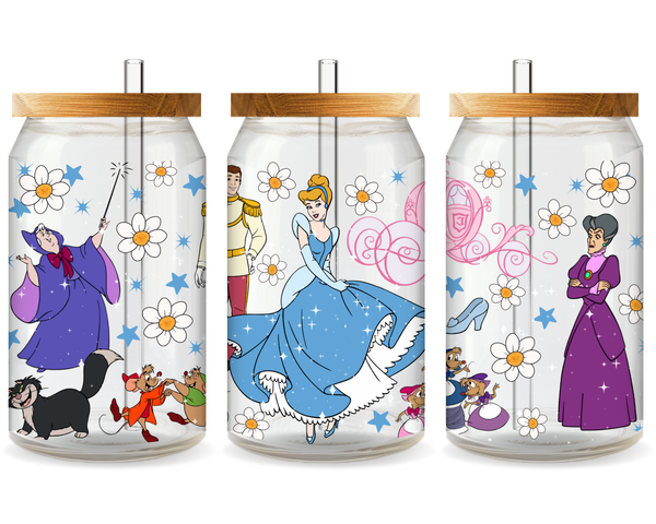 Cinderella UV DTF Cup Wrap - Ready to Press UV Design