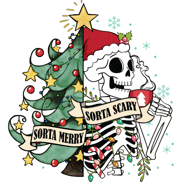 Sorta Merry Sorta Scary - Christmas Ready to Press DTF Design