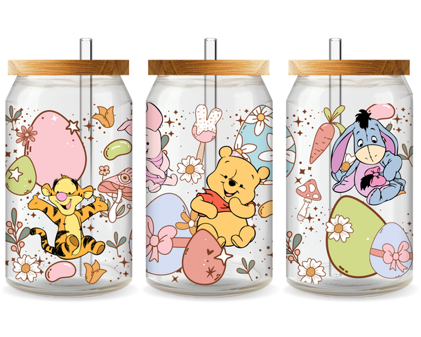 Winnie the Pooh - Easter UV DTF Cup Wrap - Ready to Press UV Design