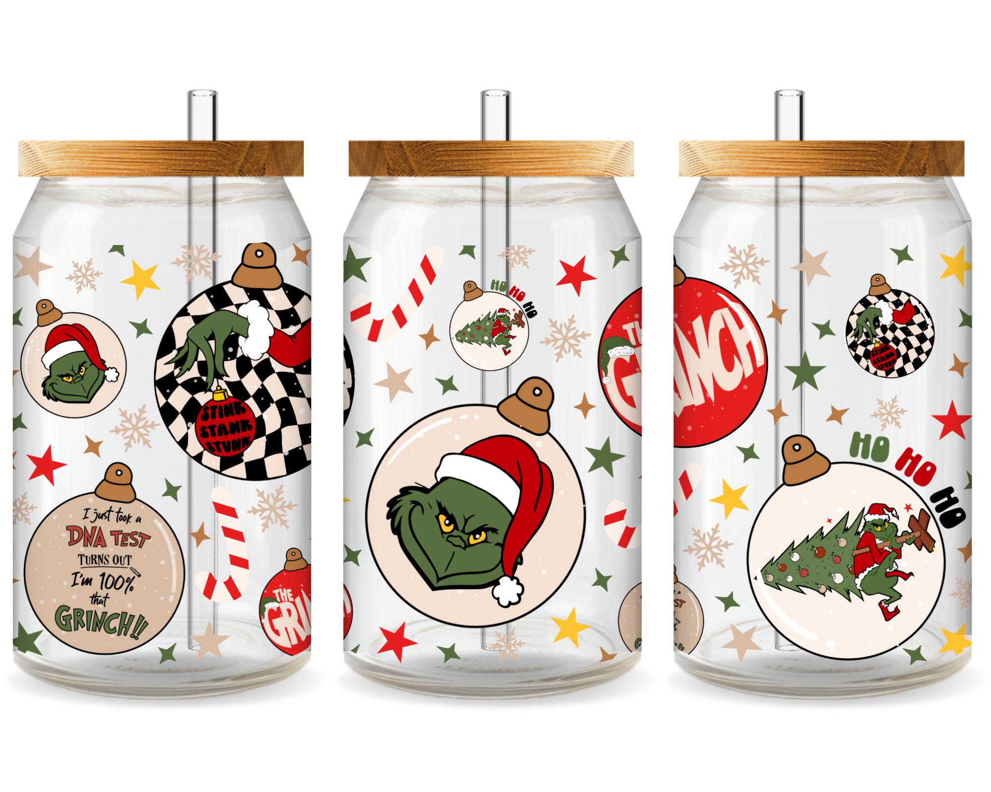 Grinch - Christmas UV DTF Cup Wrap - Ready to Press UV Design