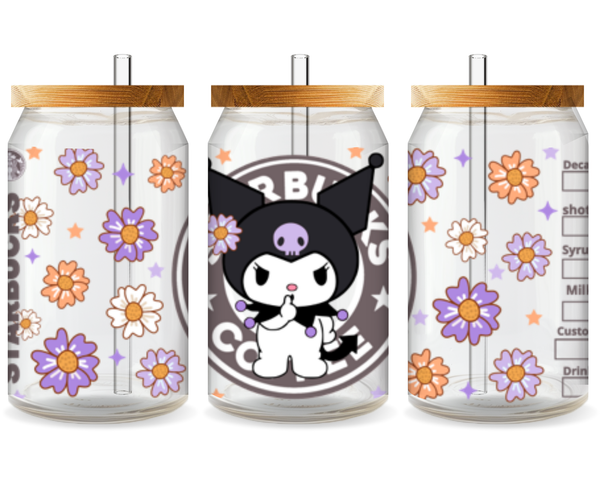 Hello Kitty x Kuromi Starbucks Vibes UV DTF Cup Wrap – Ready to Press UV Design