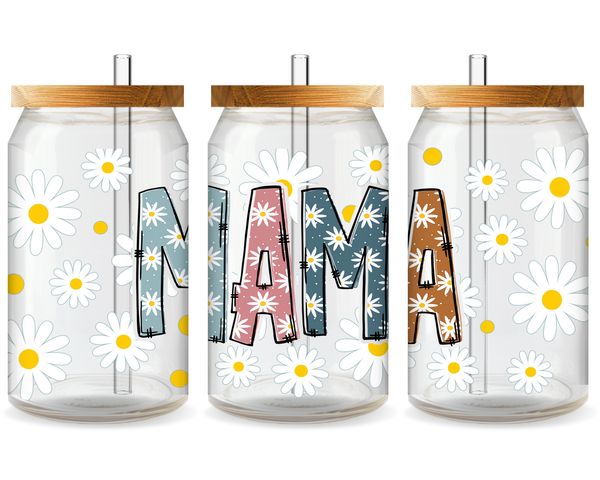 Mom’s Day Floral Wrap UV DTF Cup Wrap – Ready to Press UV Design
