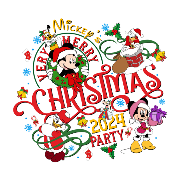 Mickey Very Merry Christmas Ready to Press DTF Design