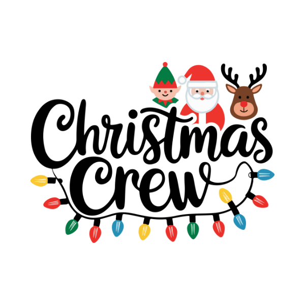 Christmas Crew Funny Christmas Ready to Press DTF Design