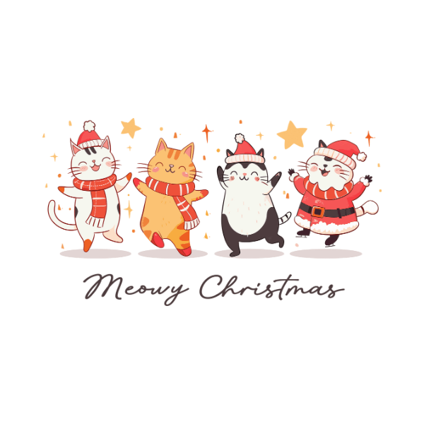 Meowy Christmas - Ready to Press DTF Design