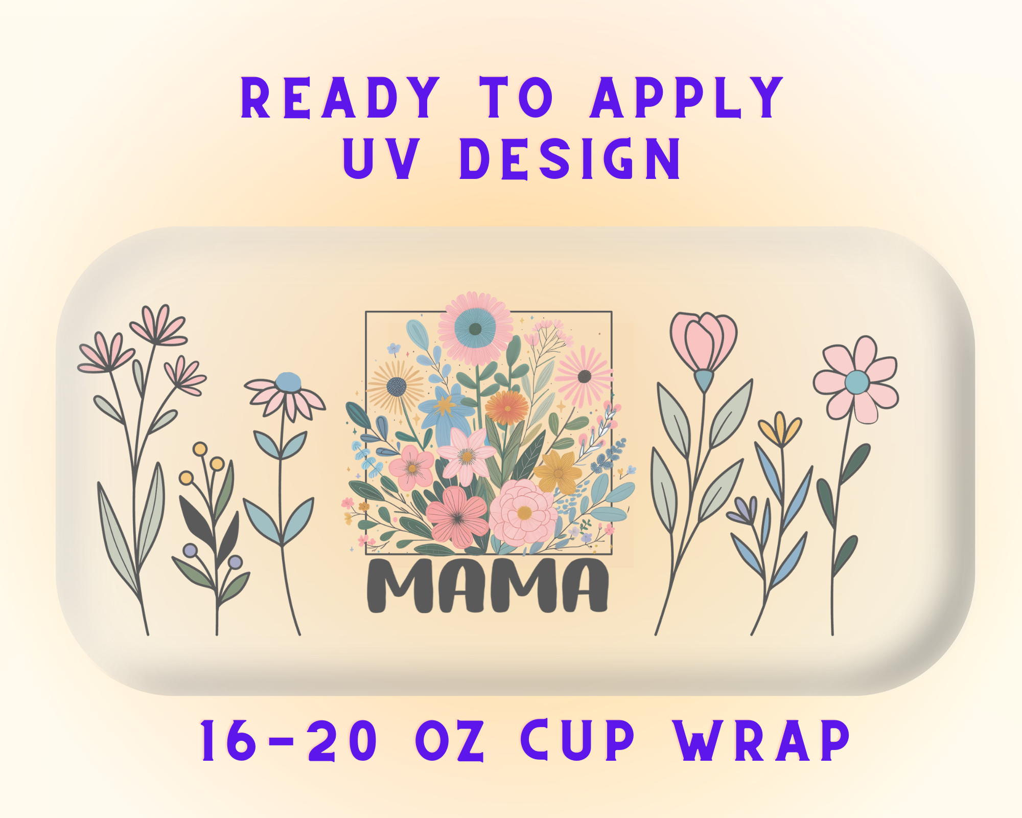 Home Is Where Mom Is UV DTF Cup Wrap – Ready to Press UV Design