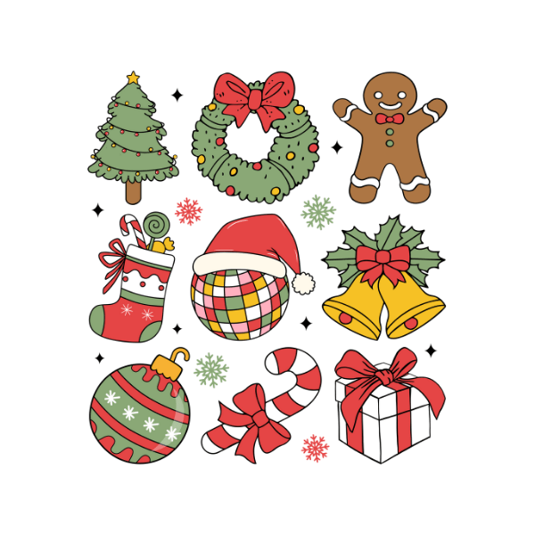 Christmas Icons - Christmas Ready to Press DTF Design