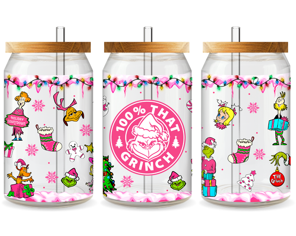 Grinch’s Merry Mischief UV DTF Cup Wrap - Ready to Press UV Design