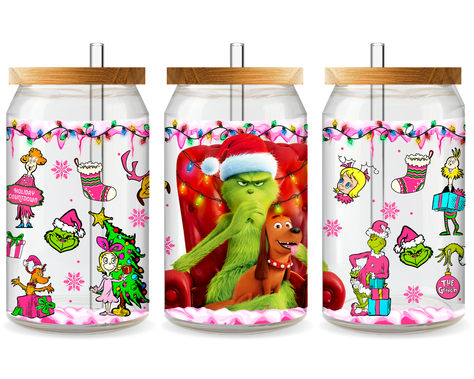 Grinch’s Holiday Escape UV DTF Cup Wrap - Ready to Press UV Design